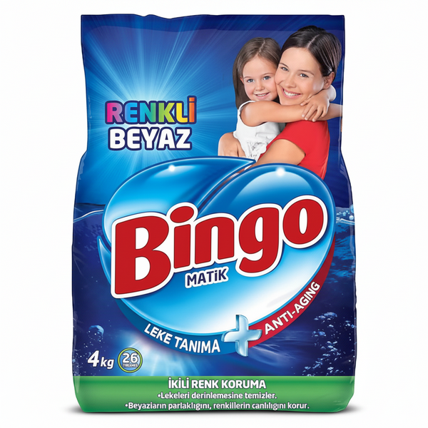 Bingo Matik 4 Kg Renkli Beyaz