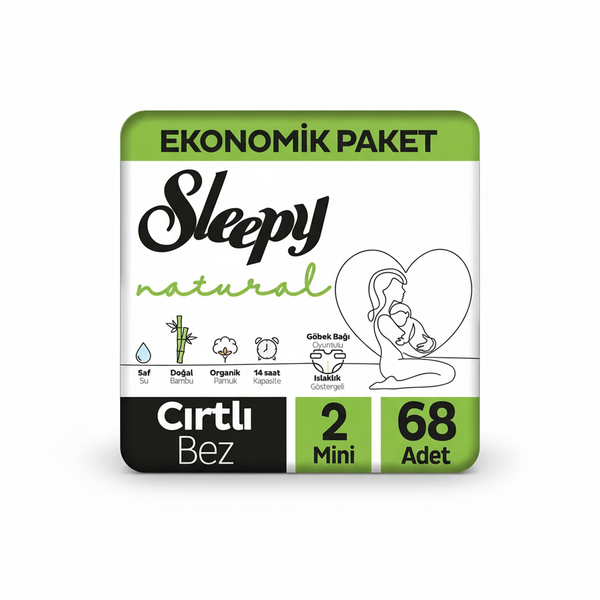 Sleepy Natural 2 li Jumbo 2 Numara Yeşil 68 Adet