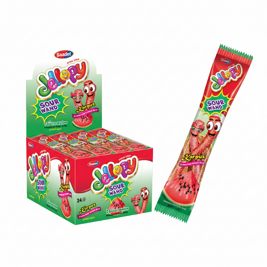 Saadet Jellopy Sour Wand Karpuz 20 Gr.