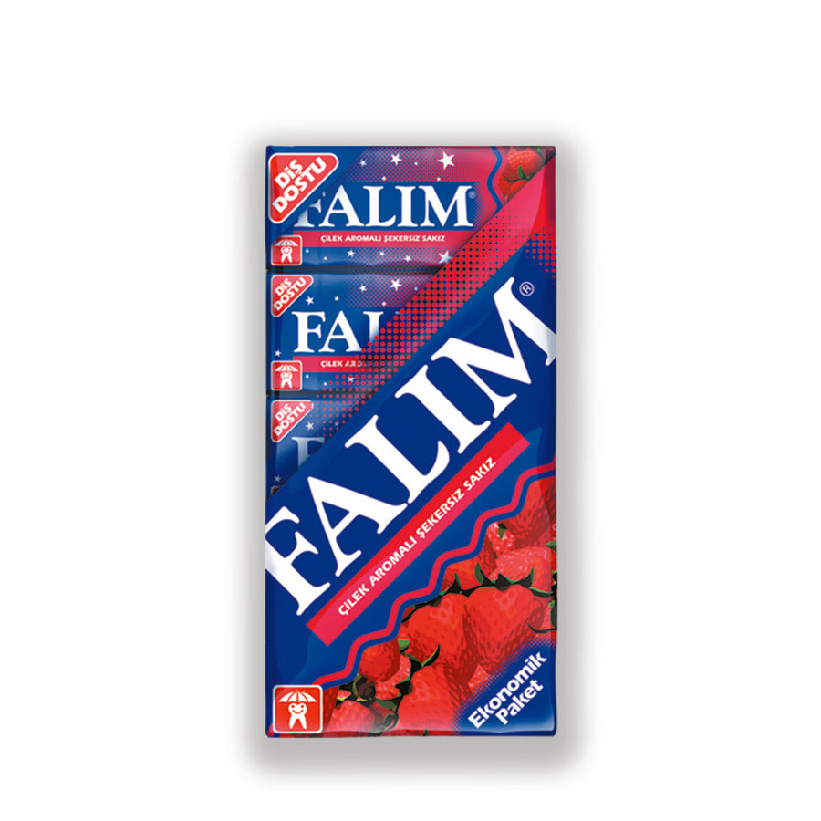 Falım Çilek Aromalı Şekersiz Sakız 5ad