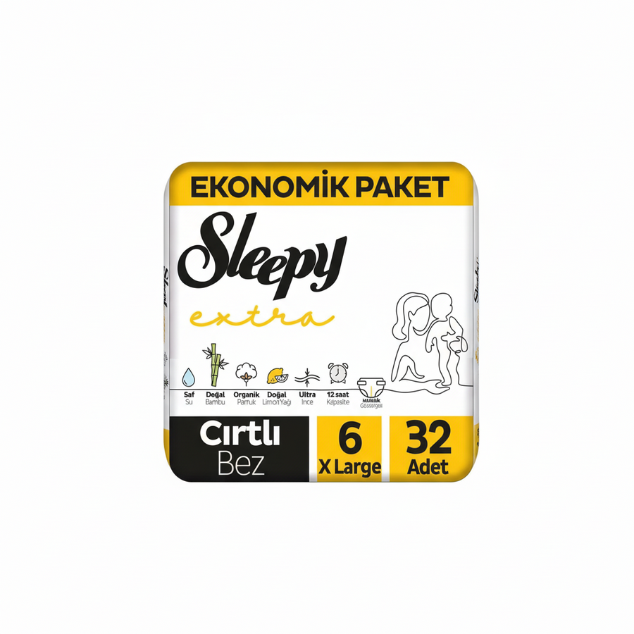 Sleepy Çocuk Bezi Extra Sarı 6 X Large 32 Adt