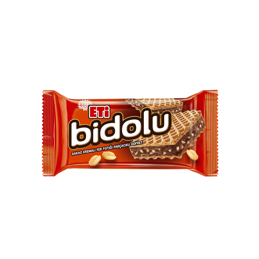 Eti Bidolu Kakao Kremalı Yer Fıstık Parçacıklı Gofret 36gr