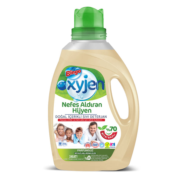 Bingo Oxyjen Sıvı Deterjan Parfümsüz 1170ml
