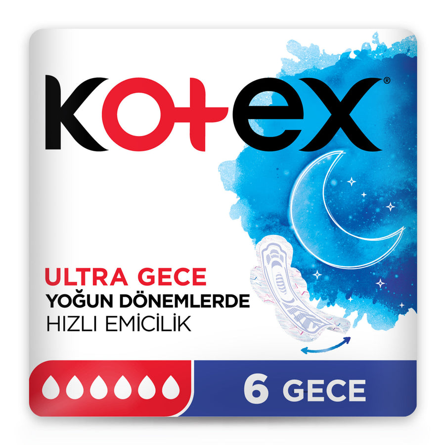 Kotex Ultra Kanatlı Gece 6 Adet