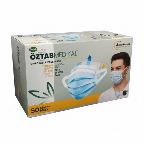 Öztab Tek Kullanımlık Lastikli Yüz Maske