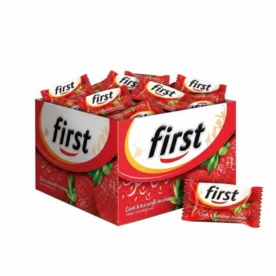 First Çilek Aromalı Sakız Tekli 200ad