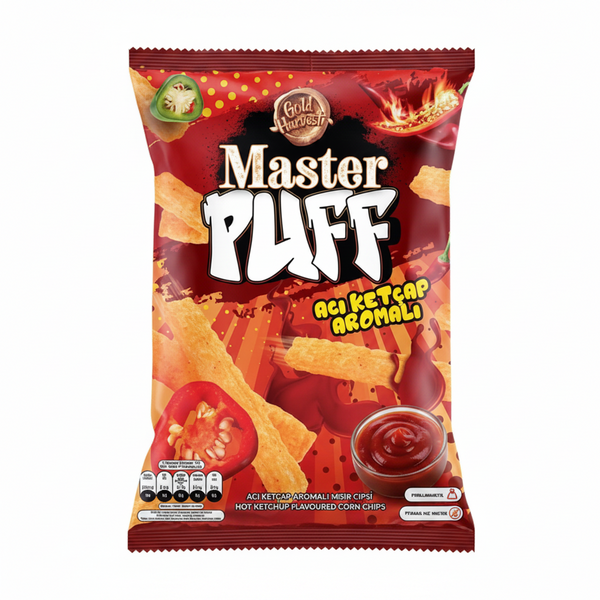 Master Puff Acı Ketçap Mısır Çerezi 90gr