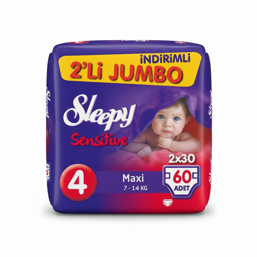 Sleepy Çocuk Bezi 4 Numara  jumbo Paket 60 adet