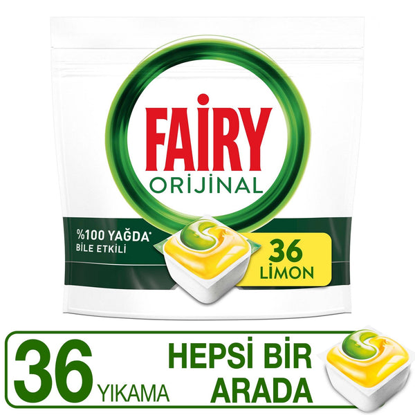Fairy Bulaşık Makinası Tableti  Hepsi Bir Arada (limon) 36 adet