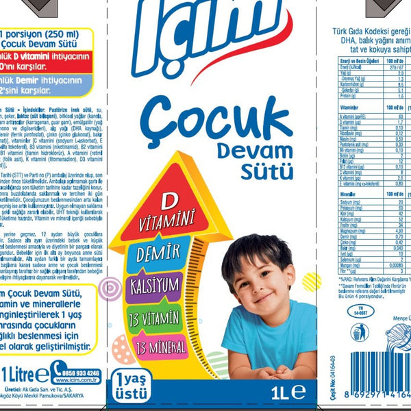İçim Devam Sütü 1lt